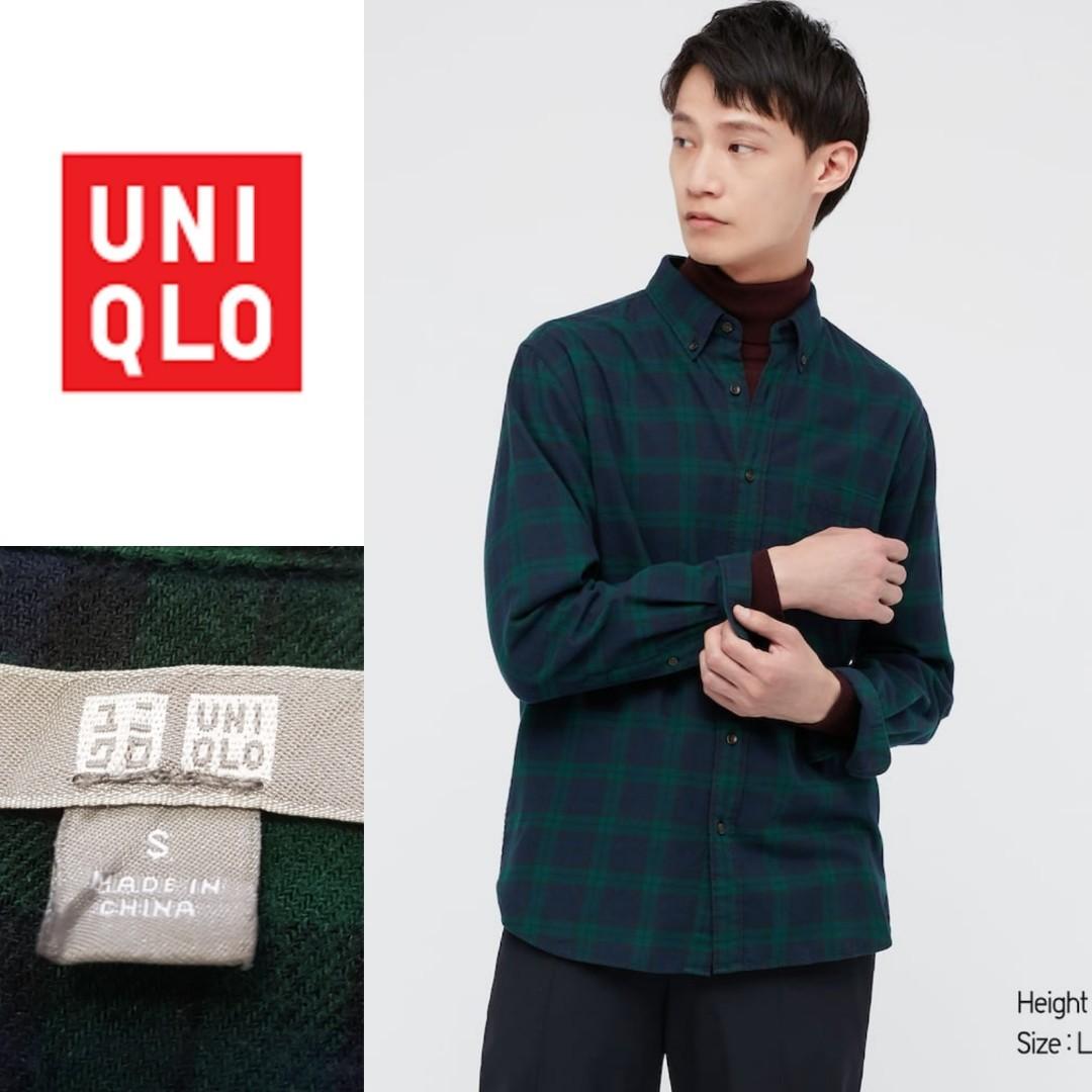 WOMENS SOFT BRUSHED CHECKED LONG SLEEVE SHIRT  UNIQLO VN