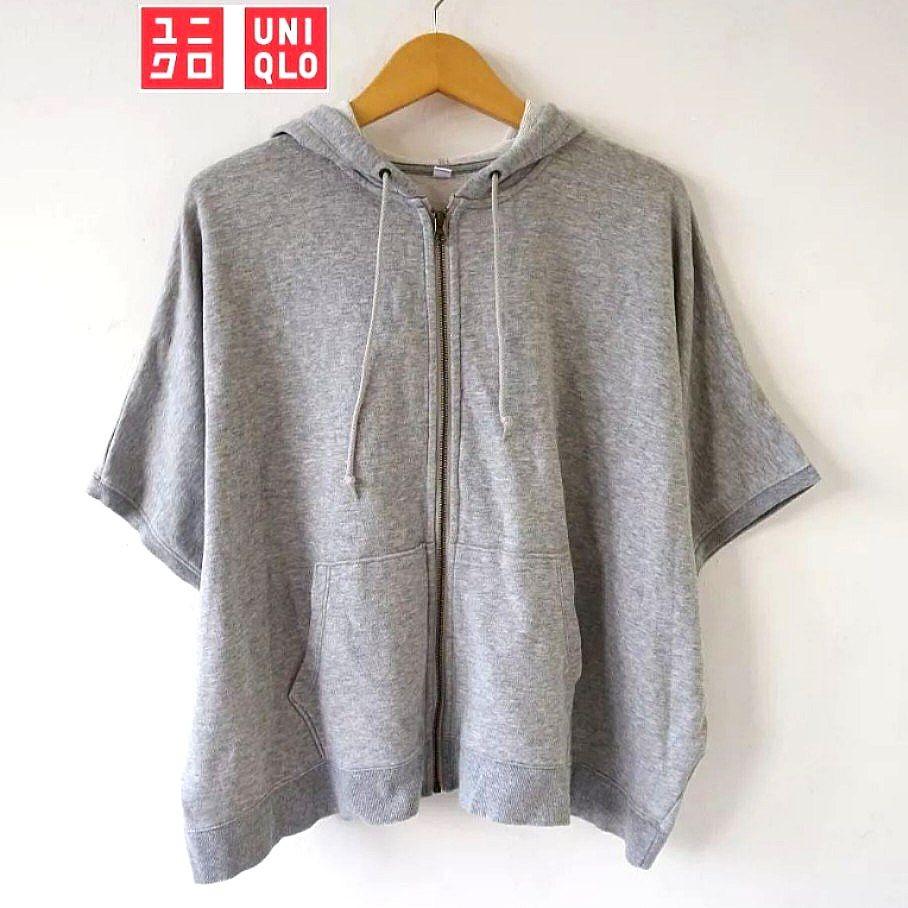 Hoodie lengan top pendek oversized