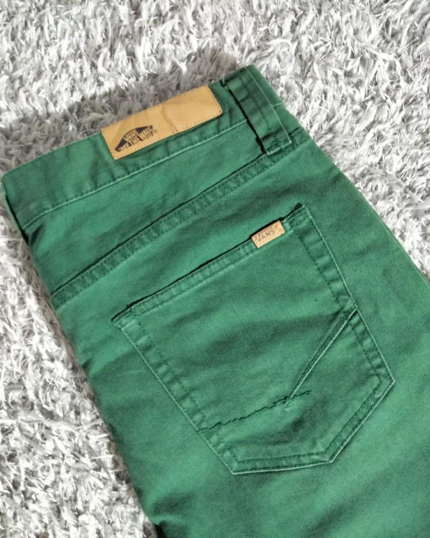 Vans skinny jeans green, Fesyen Pria 