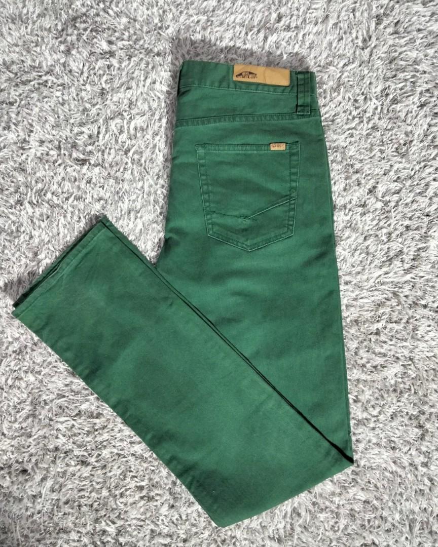 Vans skinny jeans green, Fesyen Pria 