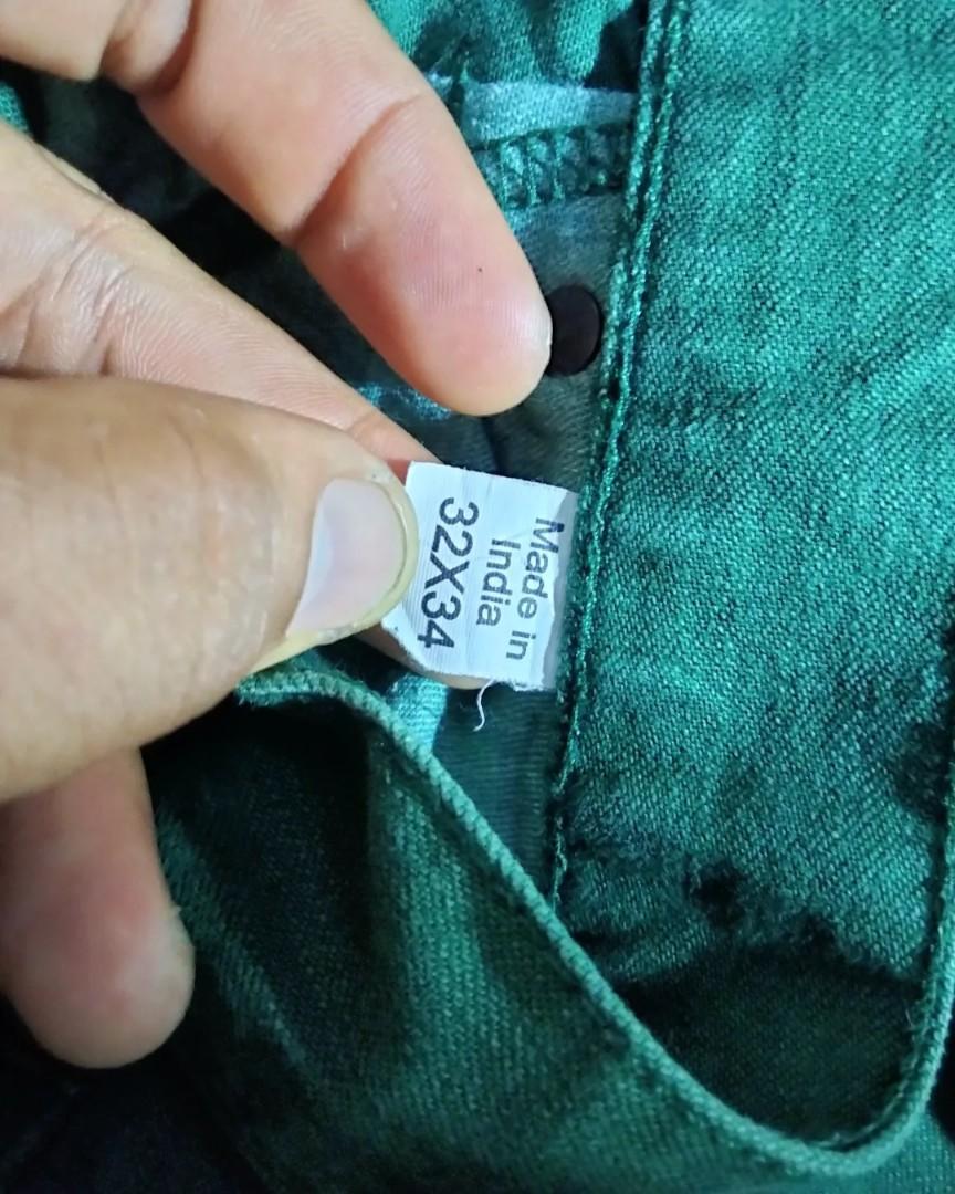 Vans skinny jeans green, Fesyen Pria 