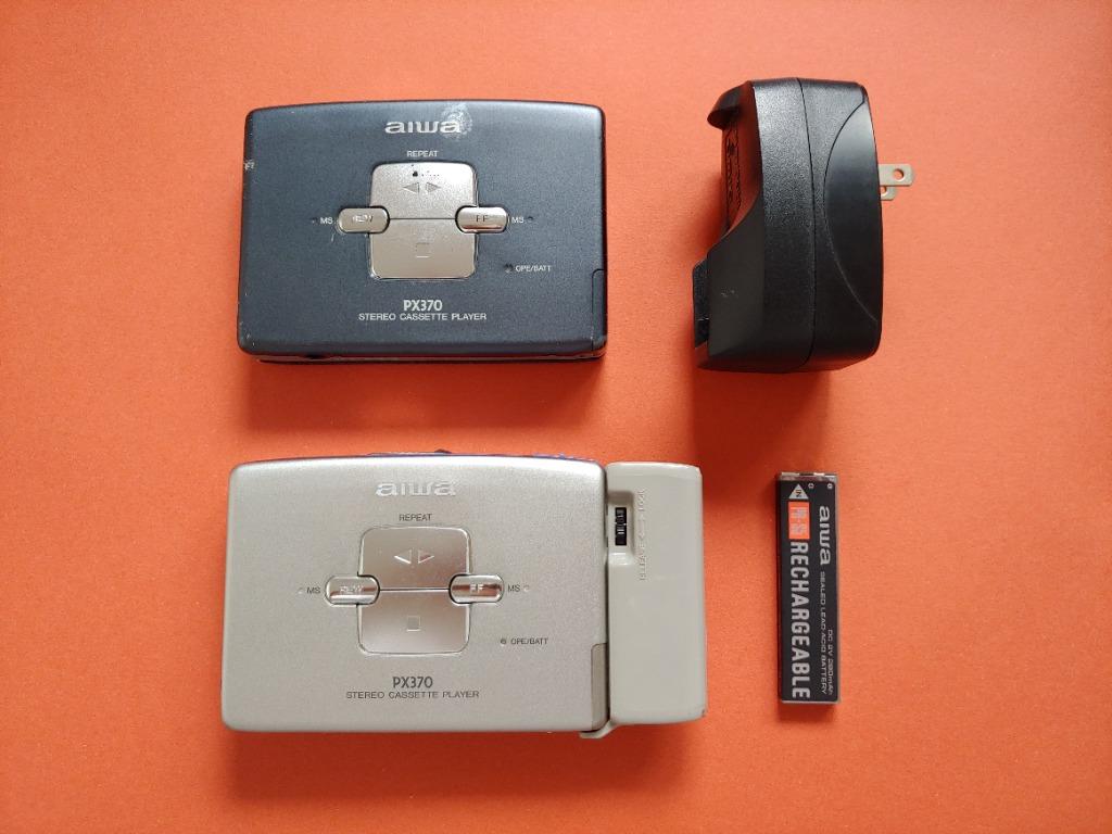 Vintage Aiwa HS-PX370 Portable Cassette Player walkman BUNDLE
