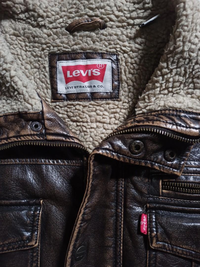 Vintage levis leather jacket, Men's 