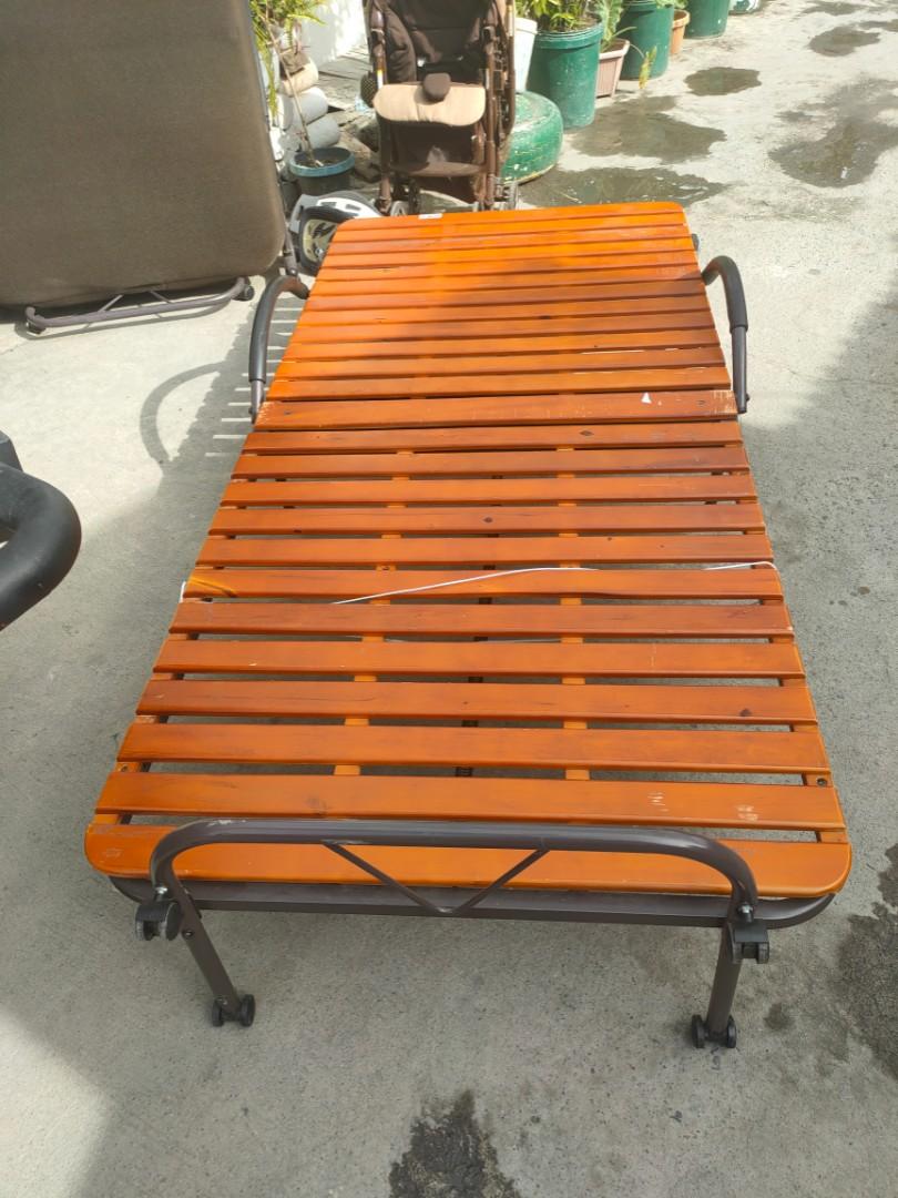 WOOD FOLDING BED JAPAN, Furniture & Home Living, Furniture, Bed Frames