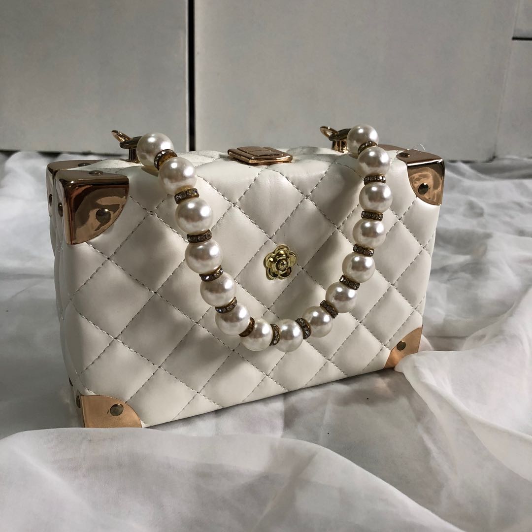 y2k white handbag shoulder bag, Women's Fashion, Bags & Wallets