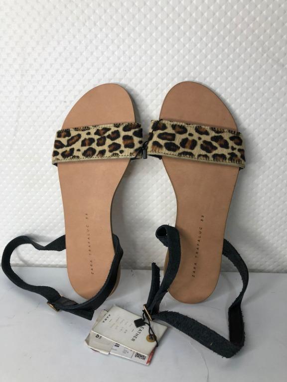 zara leopard print sandals