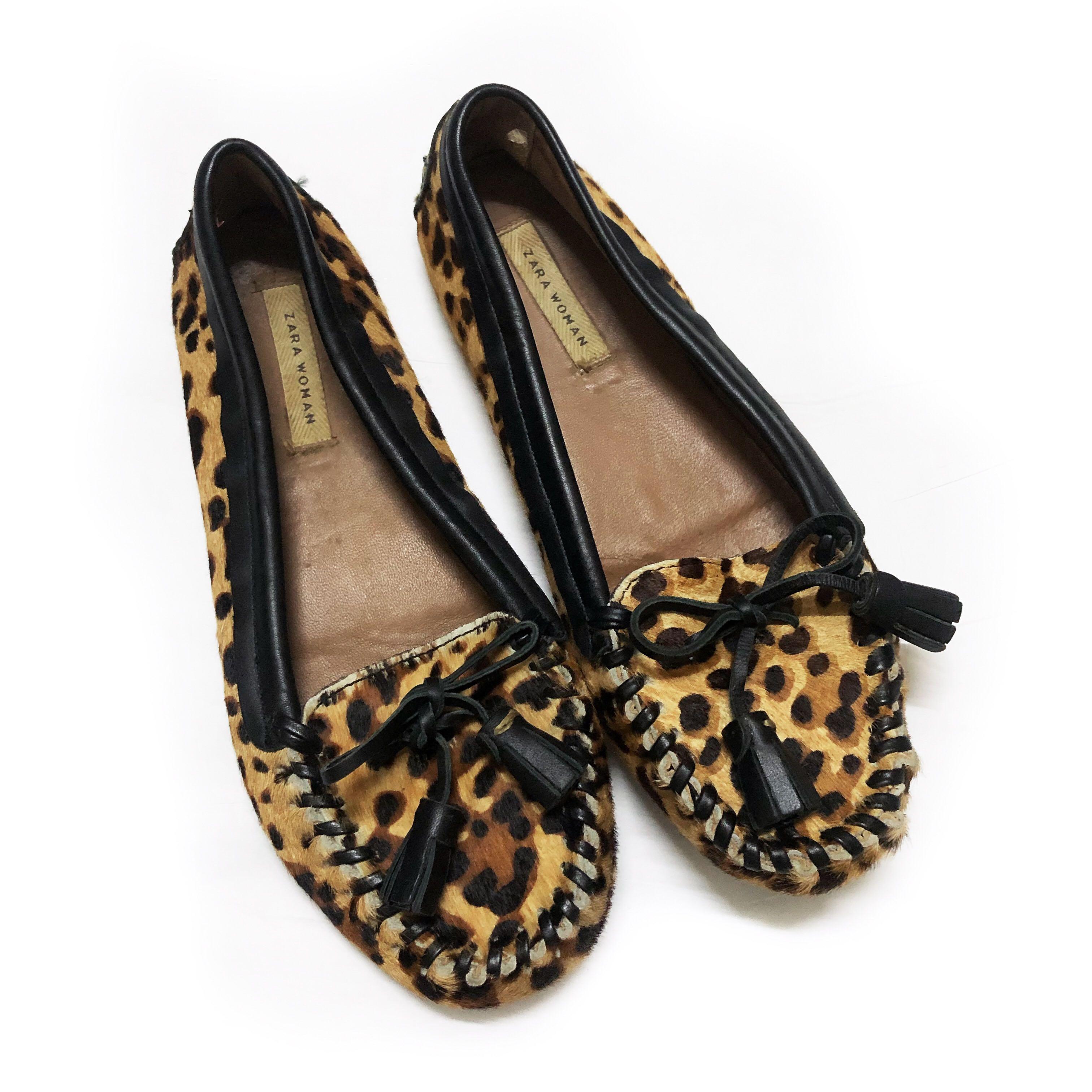 ZARA LEOPARD LOAFER Women s Fashion Footwear Loafers on Carousell