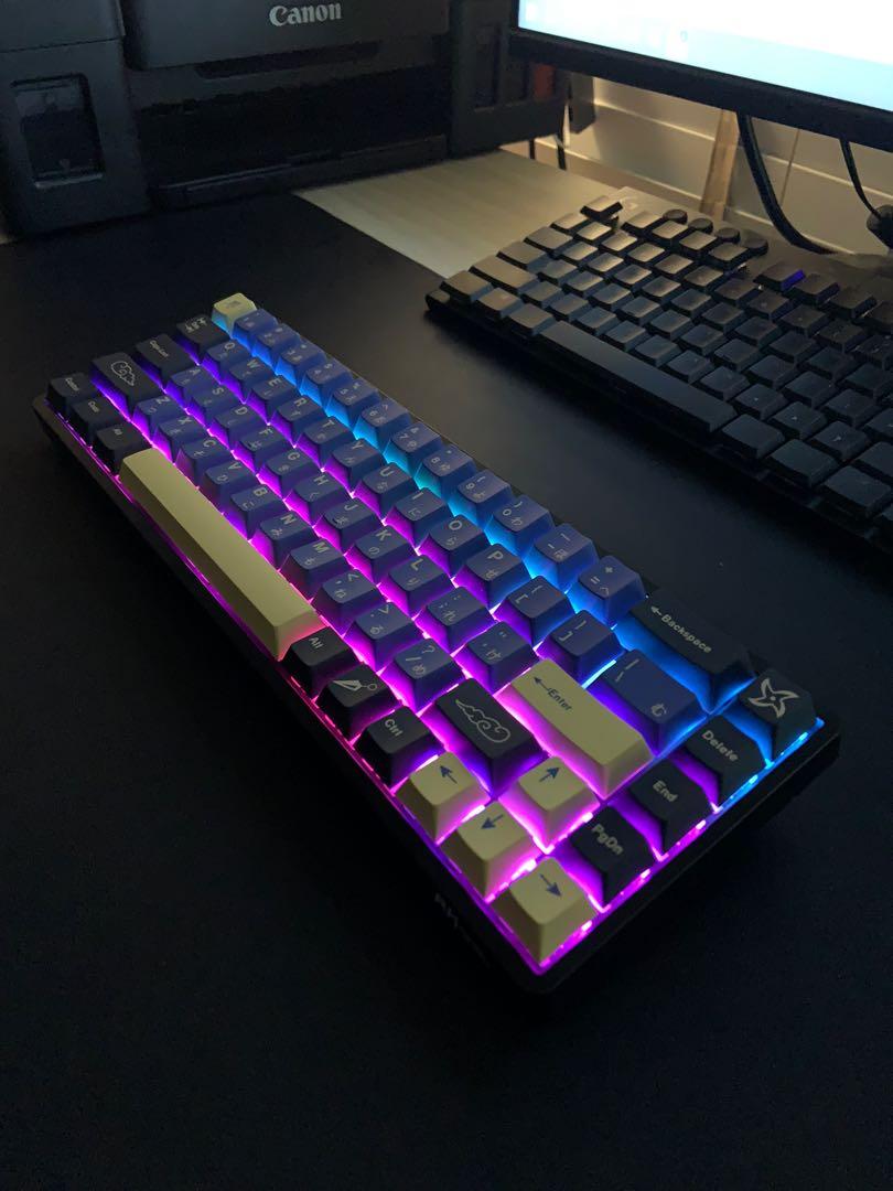 65% custom mechanical keyboard (Blue Samurai Keycaps), Computers & Tech ...