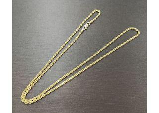 916 gold solid rope necklace