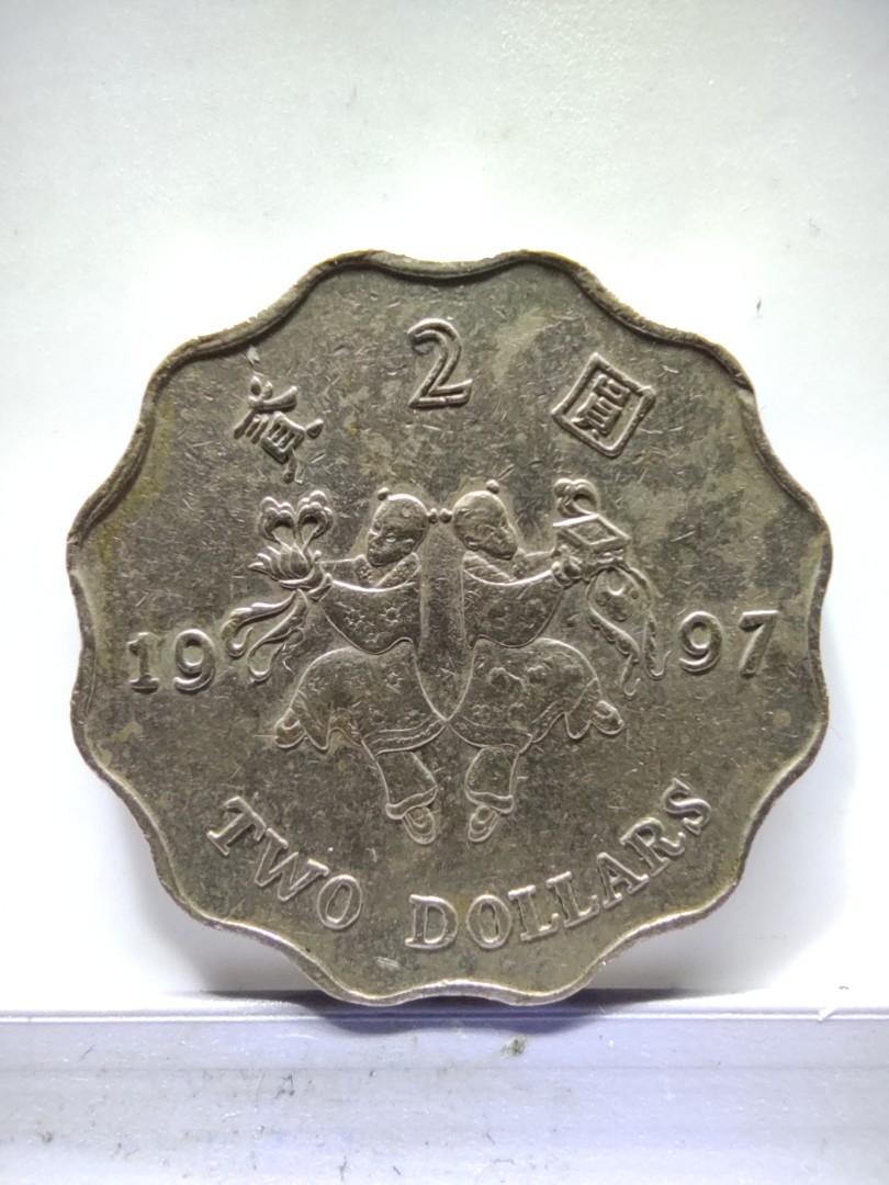 香港97回歸貳圓硬幣】1997年香港回歸貳圓硬幣, 興趣及遊戲, 收藏品及紀念品, 錢幣- Carousell