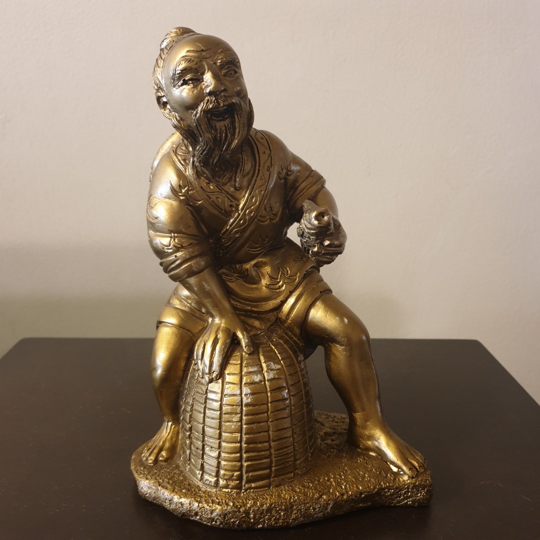 姜太公钓鱼头像 Old Man Fishing Statue, Hobbies & Toys, Collectibles & Memorabilia,  Religious Items on Carousell