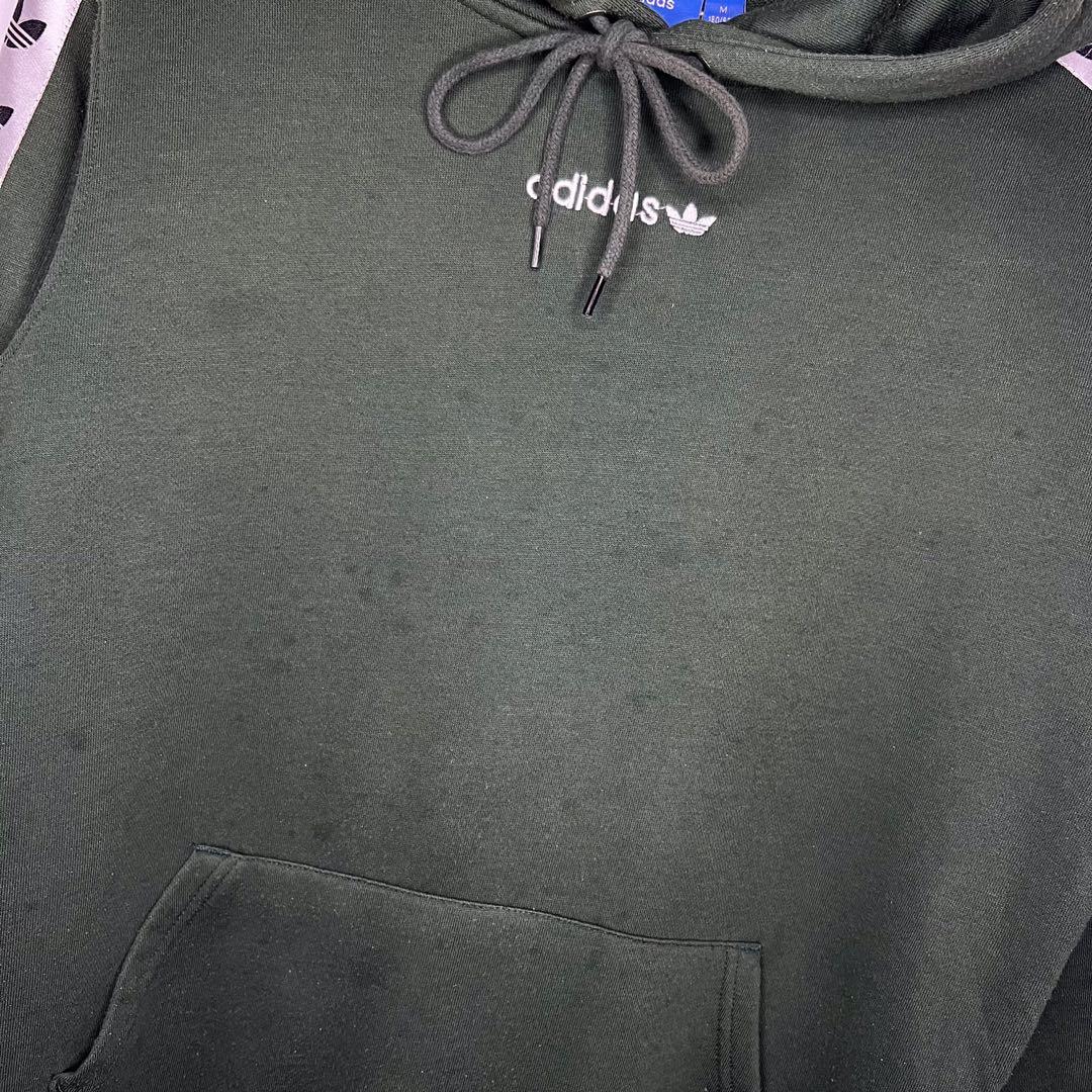 Adidas tape hoodie green deals