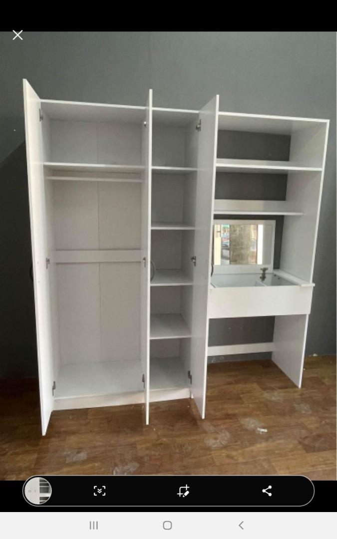 Almari Solek Mirror Baru, Furniture & Home Living, Furniture, Shelves ...