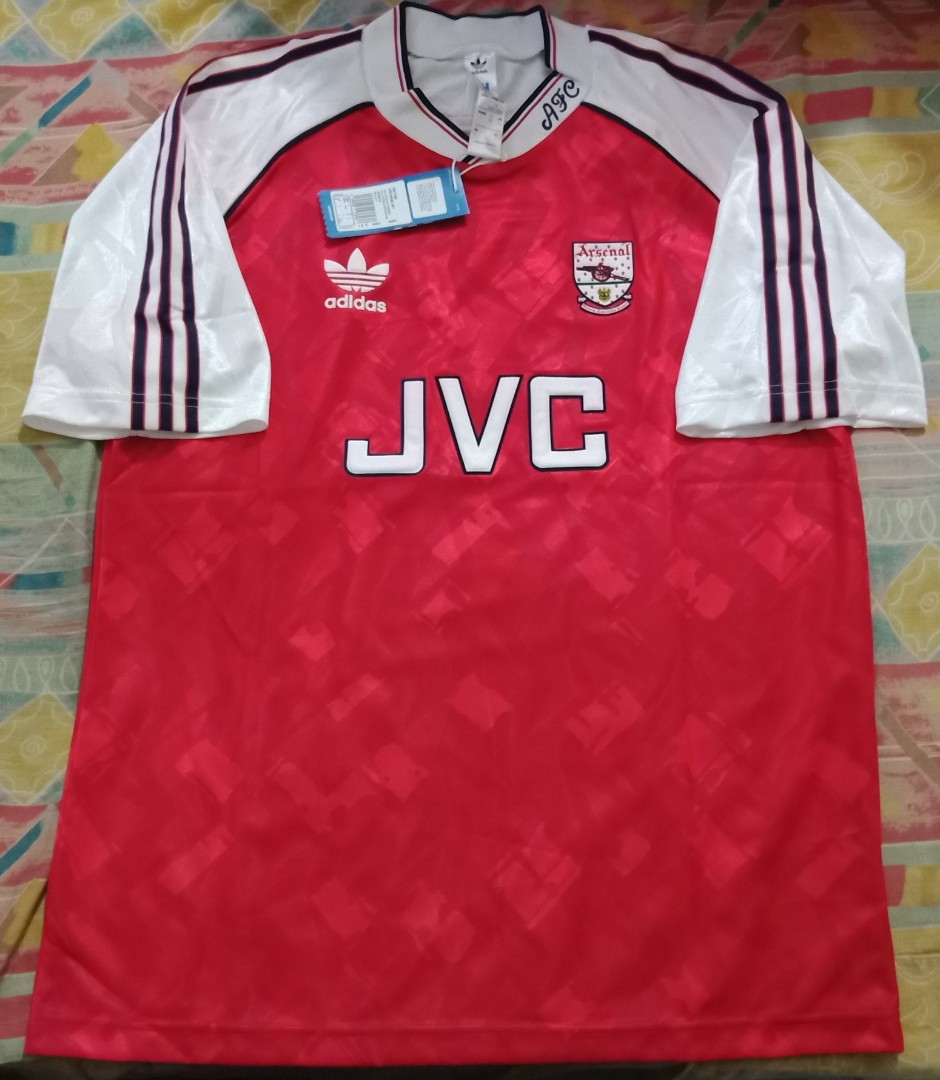 Arsenal Home Kit 1990-92, Men's Fashion, Activewear on Carousell