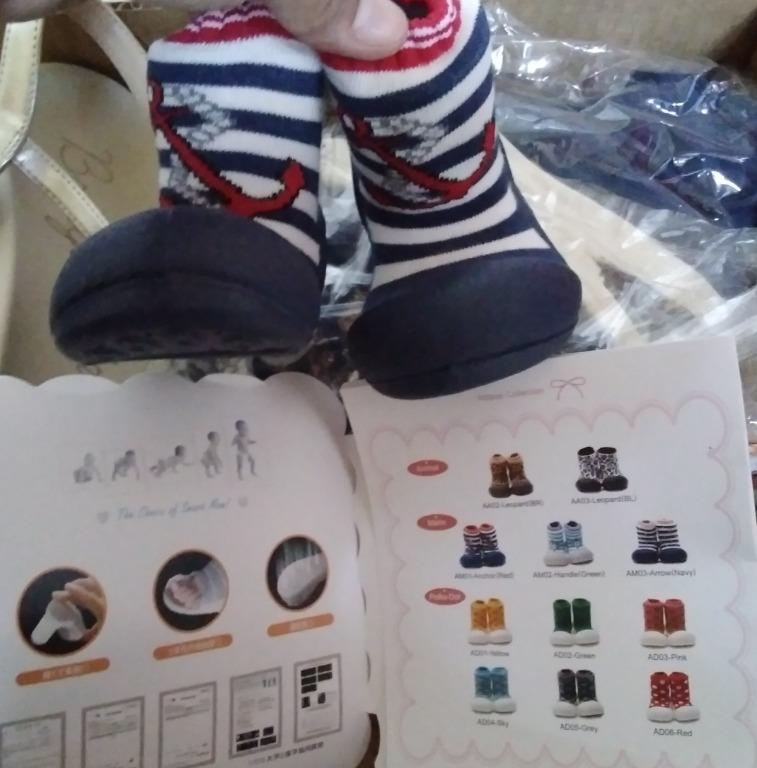 Attipas Marine Stripe Red Baby Boy Shoes Size US 4.5 (no box, with