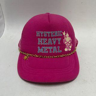 Authentic Hysteric Glamour Heavy Metal Hot Pink Y2k Gold Chain Trucker Cap