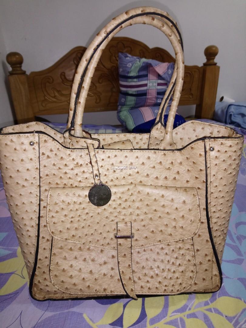 London Fog faux ostrich necked skin