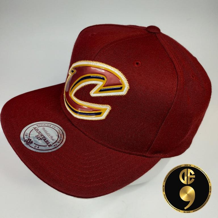 Mitchell & Ness Men Mitchell & Ness Cleveland Cavaliers Script Snapback Hat Orange 1 Size