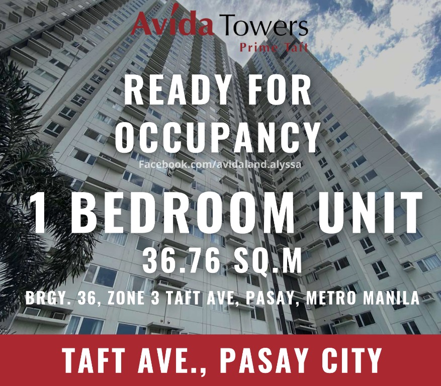 AVIDA TOWERS PRIMETAFT IN TAFT AVE, PASAY CITY, Property, For Sale