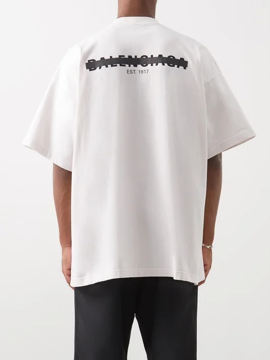 Balenciaga FW22 Strike 1917 Tee White Size 2 Men s Fashion