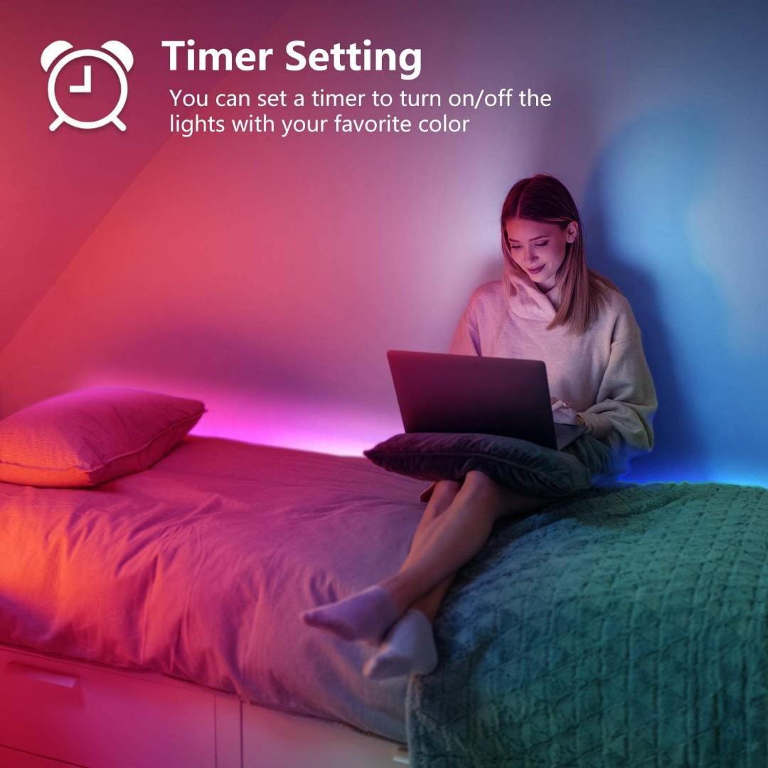Nexillumi 50ft outlet led strip lights