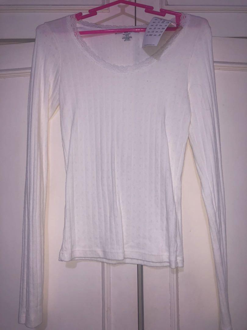 Brandy Melville Mckenna Lace Top, Women's Fashion, Tops, Longsleeves on  Carousell
