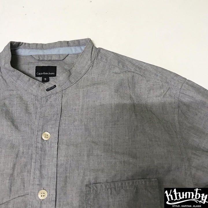 Calvin klein mandarin collar shirt store