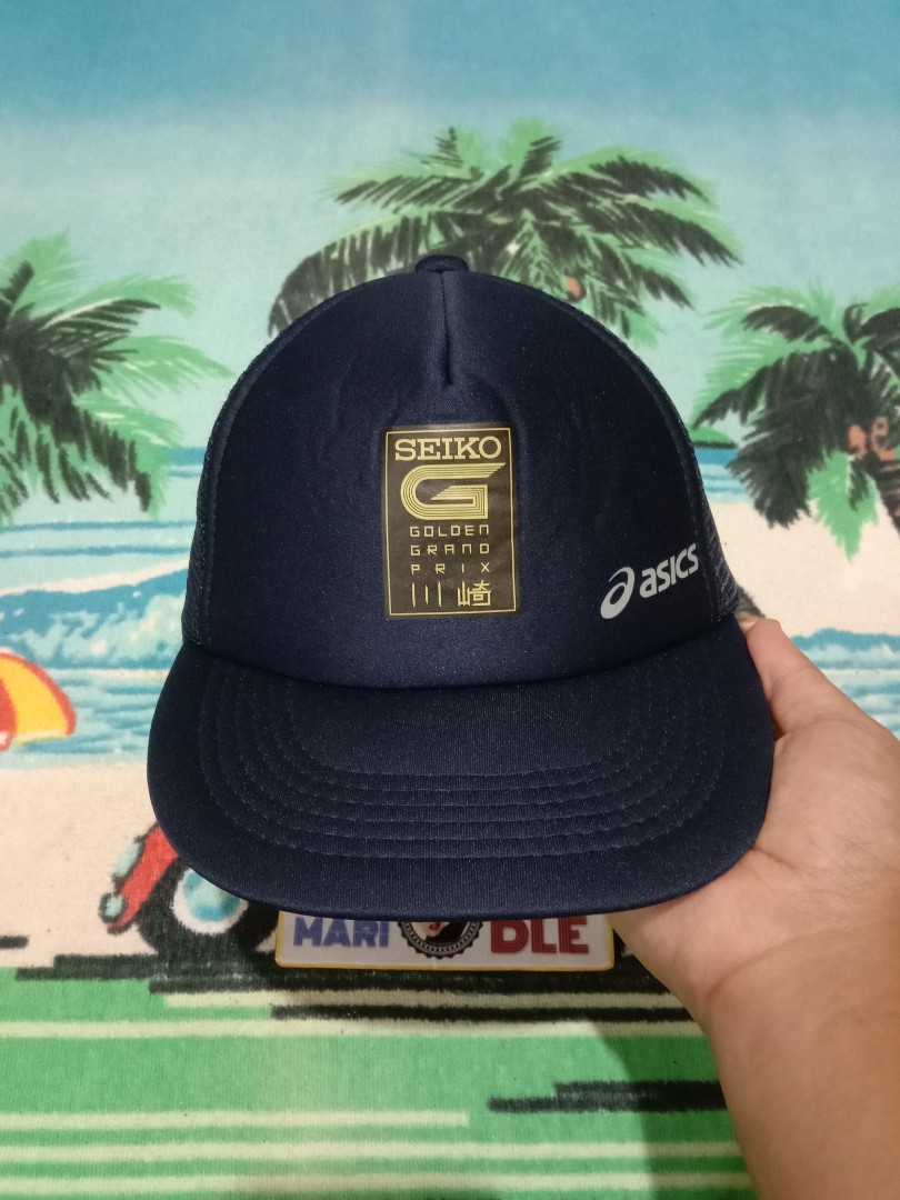 CAP SEIKO GOLDEN GRAND PRIX BY ASICS, Men's Fashion, Watches & Accessories,  Cap & Hats on Carousell