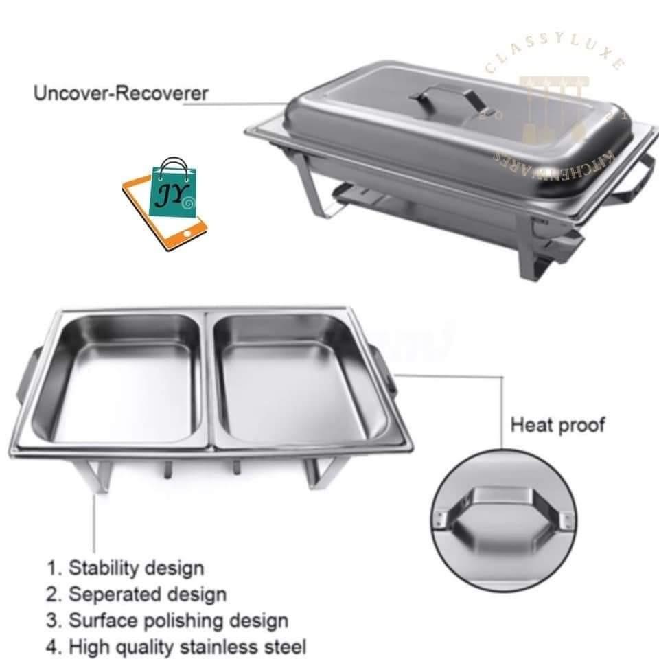 CHAFFING DISH DOUBLE 12L (Category: Food Organization & Storage) located in Manila. Submitted by imeldacsantiago (Listing ID 1170878956, Image 1). Description: CHAFFING DISH DOUBLE 12L CODE JUYA09032026 PRICE 970 CUT OFF OF ORDERS 11AM (SAME DAY DELIVERY WITHIN MANILA AREA) VIA GRAB, LALAMOVE MOP: COD (MANILA AREA, CAVITE,BULACAN NEXT DAY DELIVERY) GCASH (MANILA, CAVITE, BULACAN AREA, SAME DAY DELIVERY) BDO REMITTANCE CENTERS PLS PM US FOR ORDERS