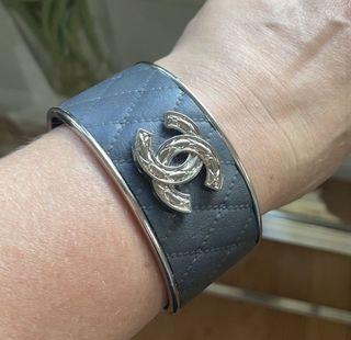 Chanel repurposed real leather cuff