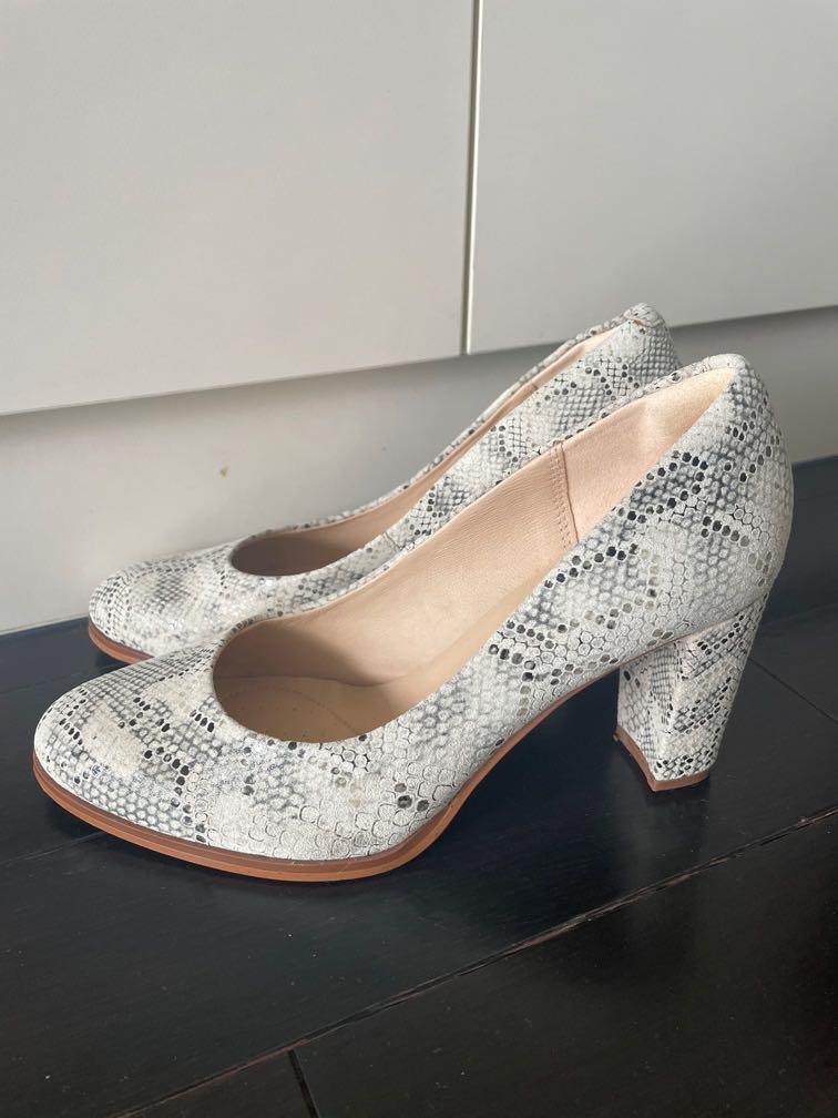 Clarks Snake Skin Heels, Women's Fashion, Footwear, Heels on Carousell