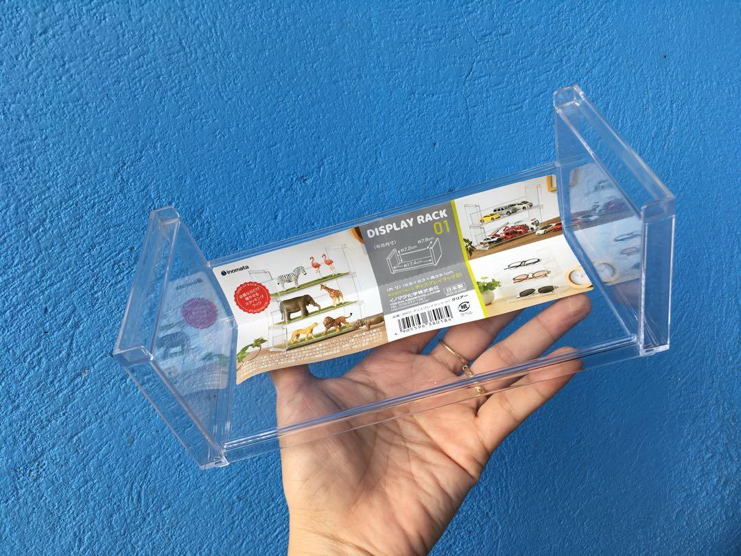 CLEAR ACRYLIC DISPLAY RACK (Category: Storage Boxes & Baskets) located in Mabalacat. Submitted by whowannashoppe (Listing ID 1170953153, Image 2). Description: ACRYLIC DISPLAY RACK (17.4 cm x 7.2 cm x 7.8 cm) Stocks: 3 pcs available ✔️ new ✔️ stackable ✔️ ideal for your mini collectible figures.