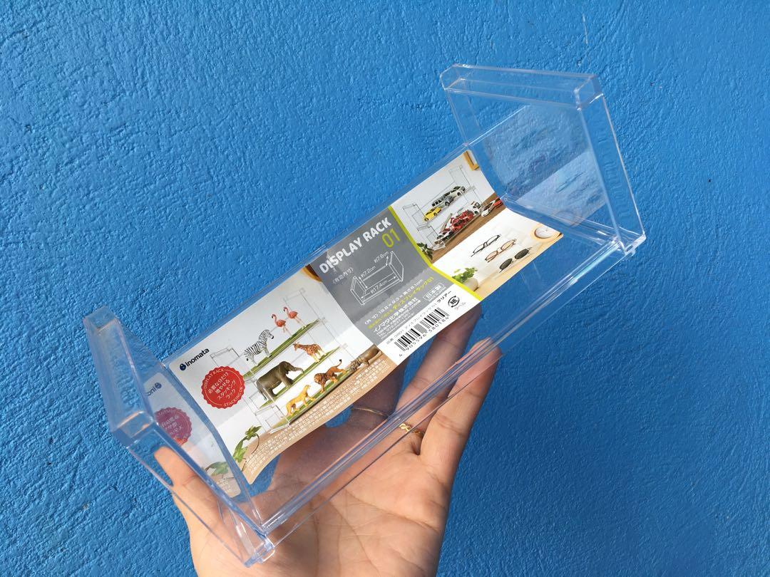 CLEAR ACRYLIC DISPLAY RACK (Category: Storage Boxes & Baskets) located in Mabalacat. Submitted by whowannashoppe (Listing ID 1170953153, Image 1). Description: ACRYLIC DISPLAY RACK (17.4 cm x 7.2 cm x 7.8 cm) Stocks: 3 pcs available ✔️ new ✔️ stackable ✔️ ideal for your mini collectible figures.