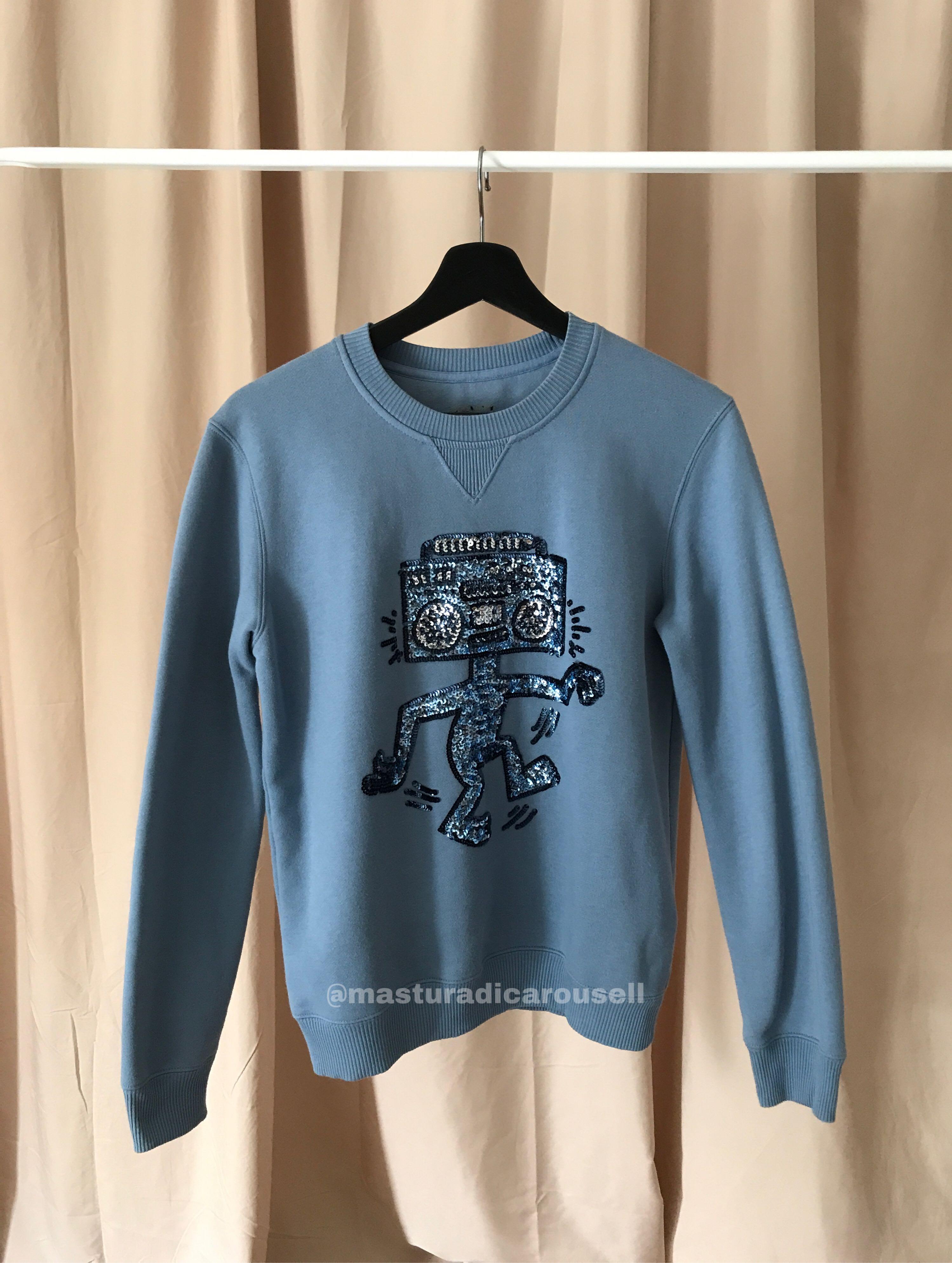 COACH x KEITH HARING Robot Sequined Sweater Woman Baby Blue Sweatshirt in  Small Size/ Coach Sweatshirt in Dusty Blue/ Blue Sweatshirt, Luxury,  Apparel on Carousell