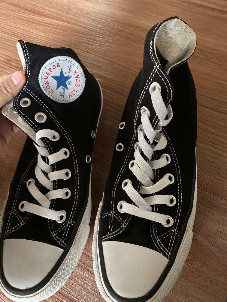 black high top converse womens 7.5