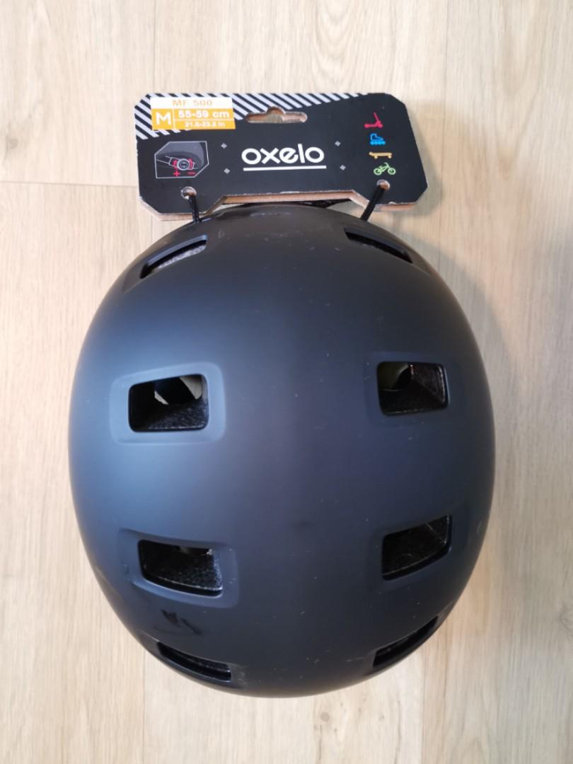 Decathlon Inline Skate Helmet Oxelo MF 500 Black, Sports Equipment