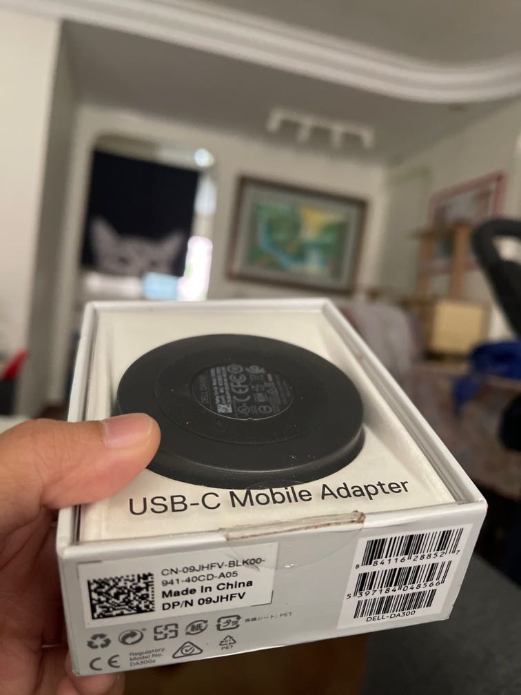 Dell USBC Mobile Adapter (DA300), Black, DELLDA300, Mobile Phones