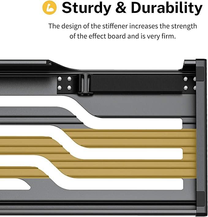 Donner Guitar Effects Pedal Board, DBS300 Extra Large Power Supply Pedalboard Set with