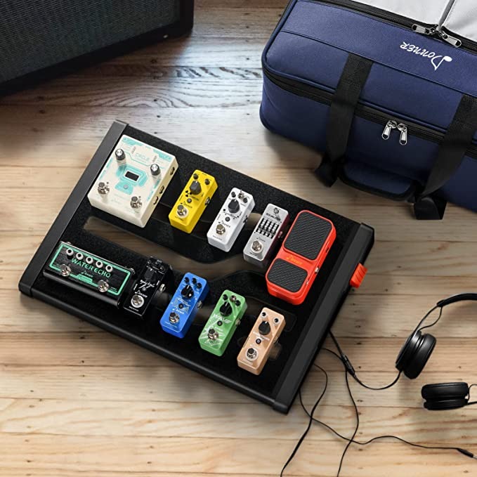 Donner Guitar Effects Pedal Board, DBS300 Extra Large Power Supply Pedalboard Set with