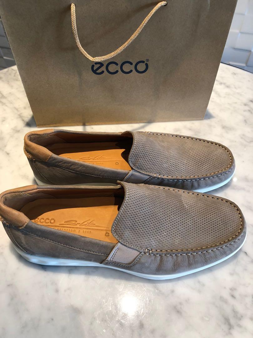 Ecco moccasin top mens gold