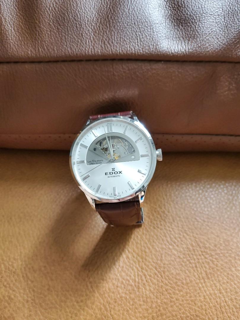Edox Men s 85006 3 AIN Open Heart Automatic Les Vauberts Watch