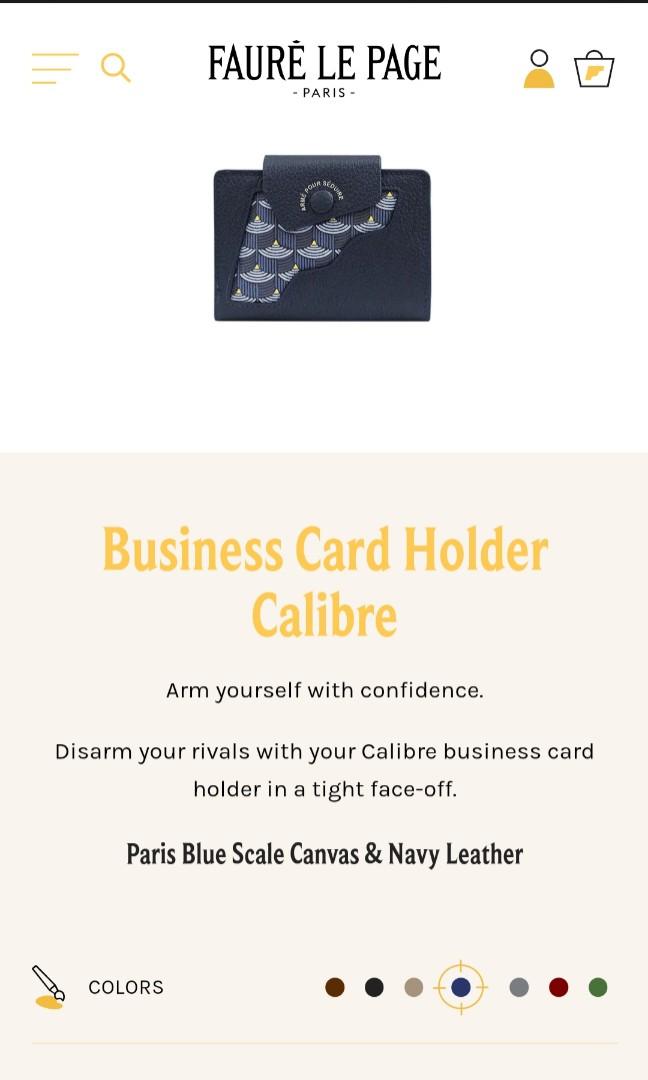 Fauré Le Page Brown Business Card Holder, Designer Brand, Authentic Fauré  Le Page