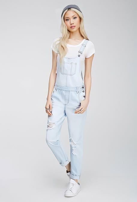 Forever 21 Denim Jumper Women s Fashion Bottoms Jeans on Carousell