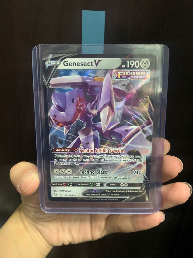 Genesect V Ultra Rare Holo Pokemon Card Fusion Strike 185/264