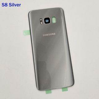 Glass Cover For SAMSUNG Galaxy S8 Battery Cover Back Glass Door Parts Silver