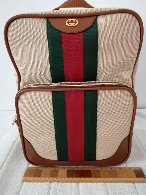 Gucci GG Vintage Striped Backpack Carousell