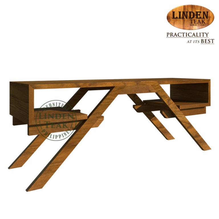 Handcrafted Solid Teak Wood Abstract Table Rack Furniture, Furniture ...