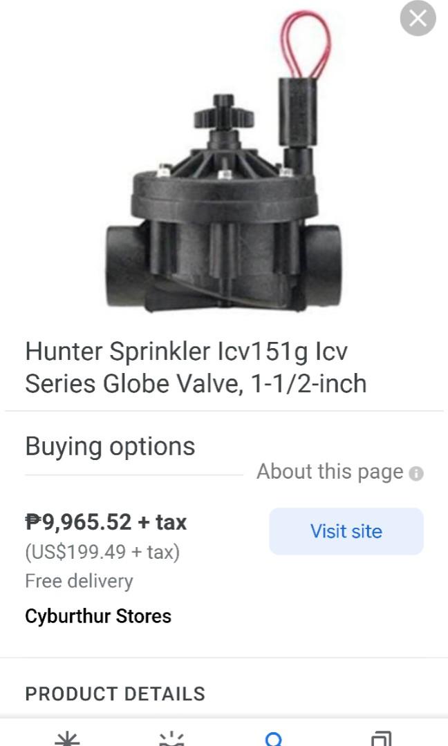 Hunter sprinkler valve for sale, Commercial & Industrial, Industrial