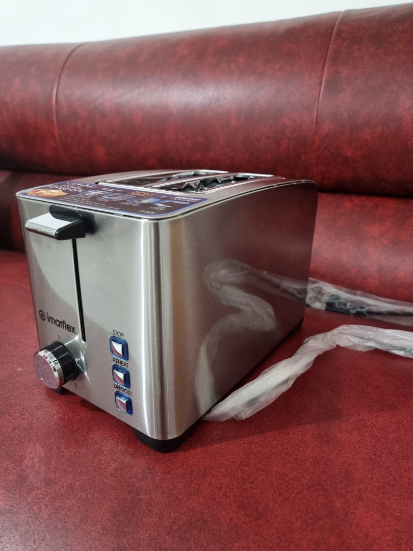 Imarflex 2 slice pop up toaster stainless steel, TV & Home Appliances, Kitchen Appliances, Ovens