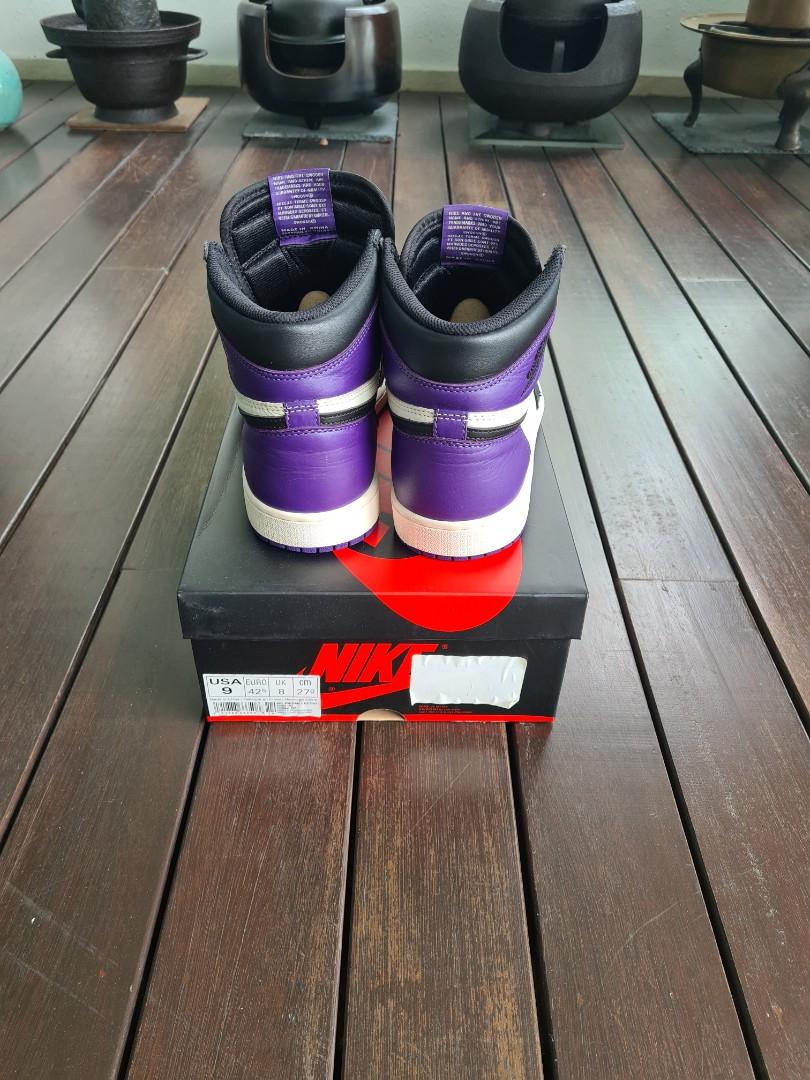Jordan 1 court purple fake new arrivals